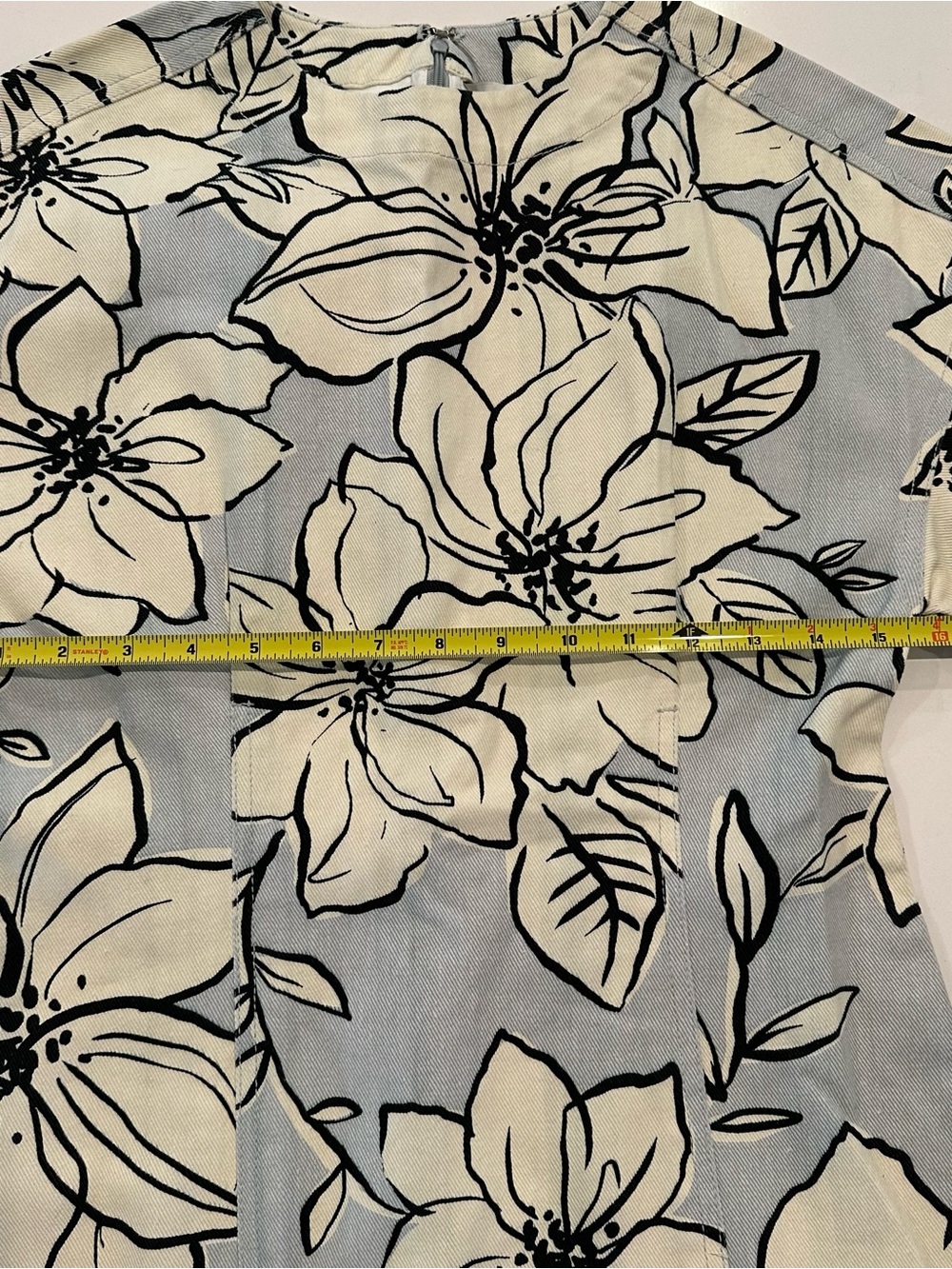 Light Blue Floral Mini Shift Dress - Unbranded - Picture 8 of 9